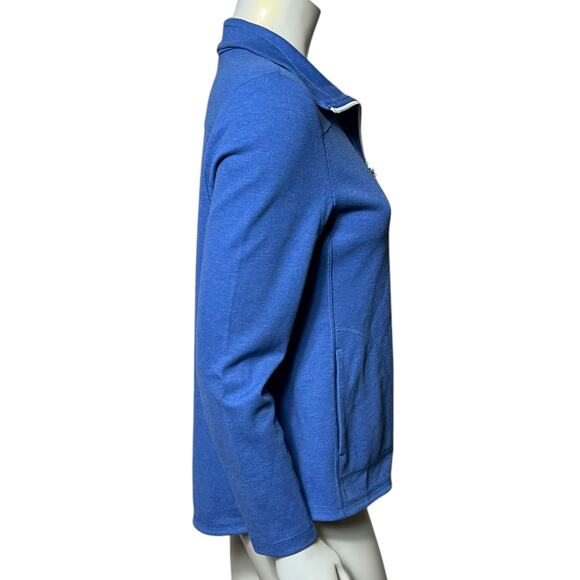 Talbots Women's Royal Blue Cotton Blend Full-Zip Athletic Jacket Size Small - Picture 6 of 8